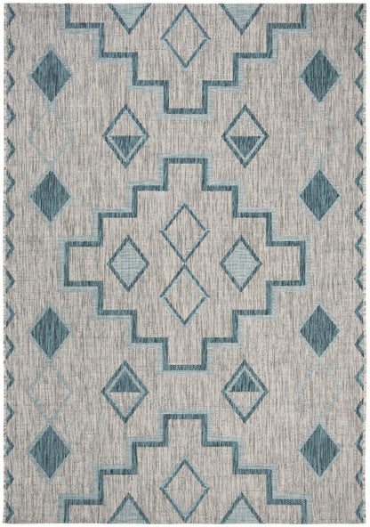 Safavieh Courtyard Cy8533-37212 Grey/Teal Area Rug