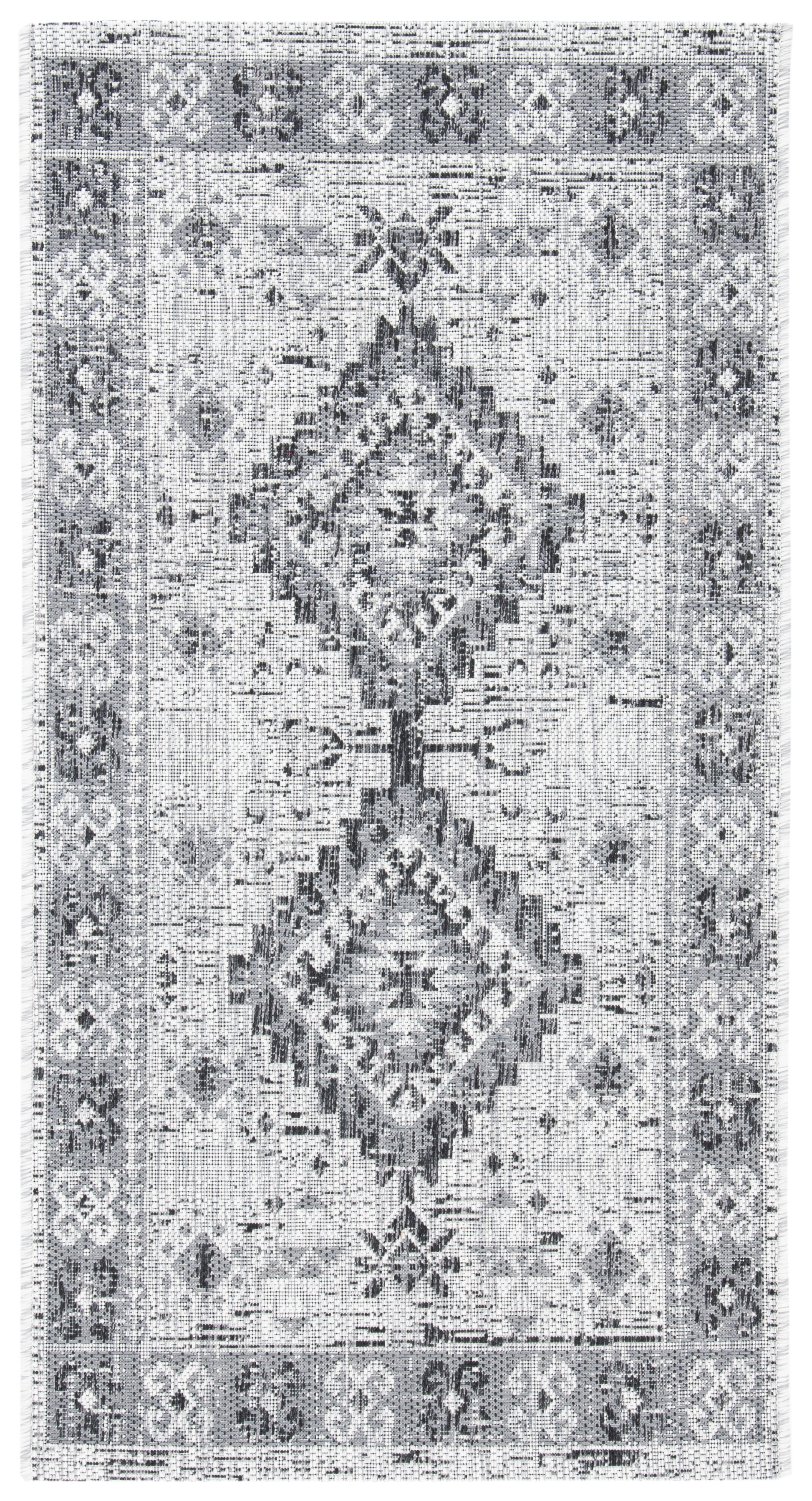 Safavieh Courtyard Cy8546 Light Grey/Charcoal Area Rug