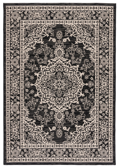 Safavieh Courtyard Cy8679 Black/Ivory Area Rug