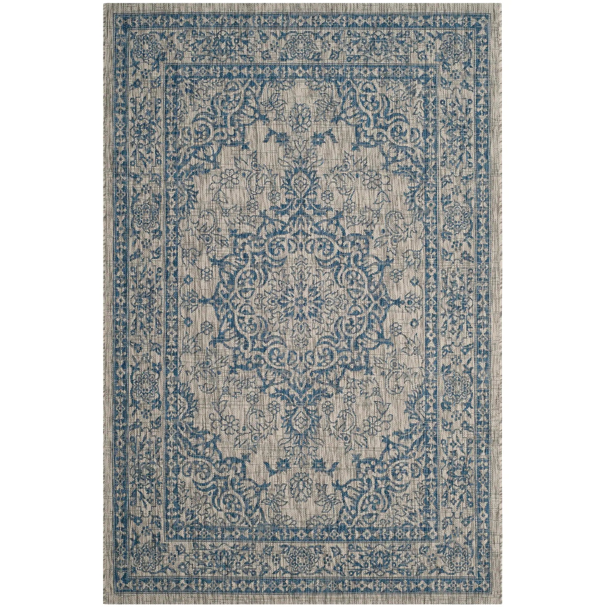 Safavieh Courtyard Cy8679-36812 Grey/Navy Area Rug