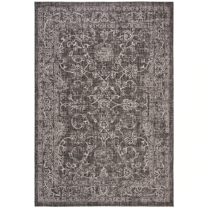 Safavieh Courtyard Cy8680-36621 Black/Ivory Area Rug