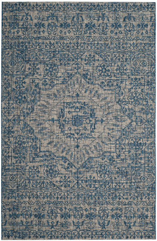 Safavieh Courtyard Cy8685 Grey/Navy Area Rug