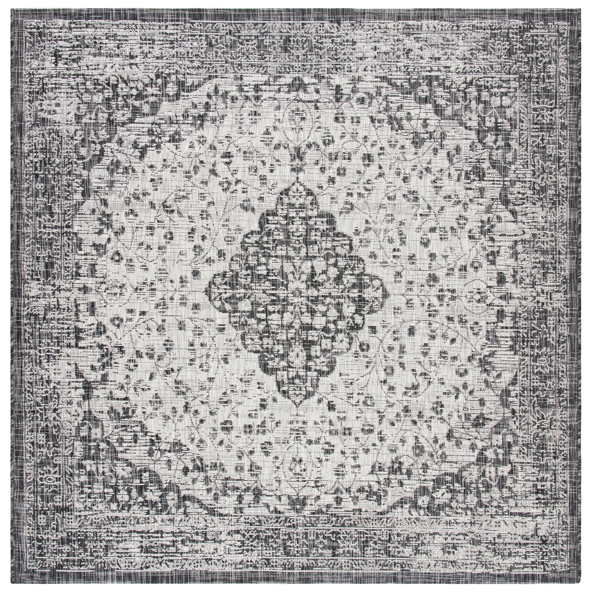 Safavieh Courtyard Cy8720-37612 Black/Grey Area Rug