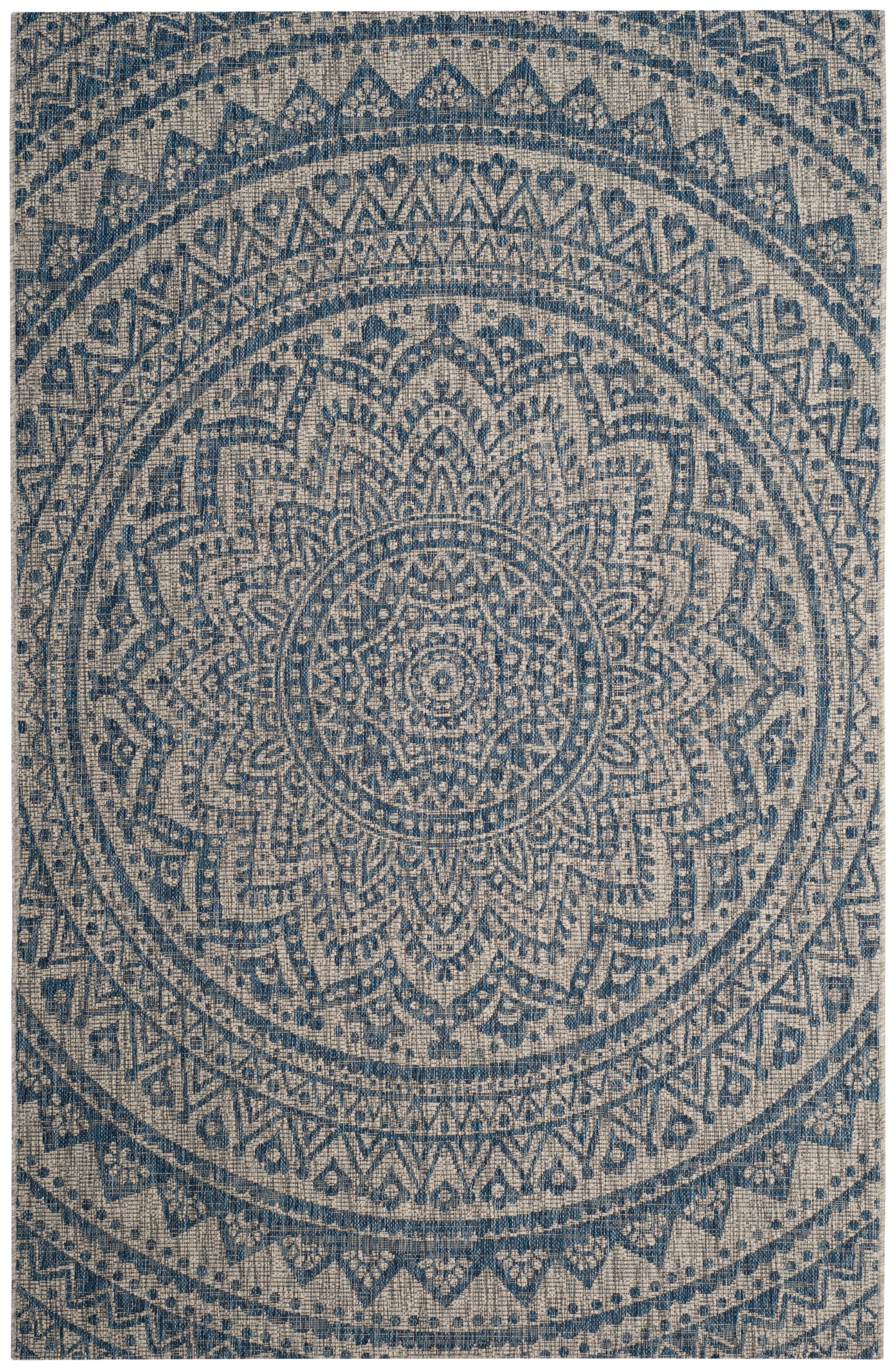 Safavieh Courtyard Cy8734 Light Grey/Blue Area Rug