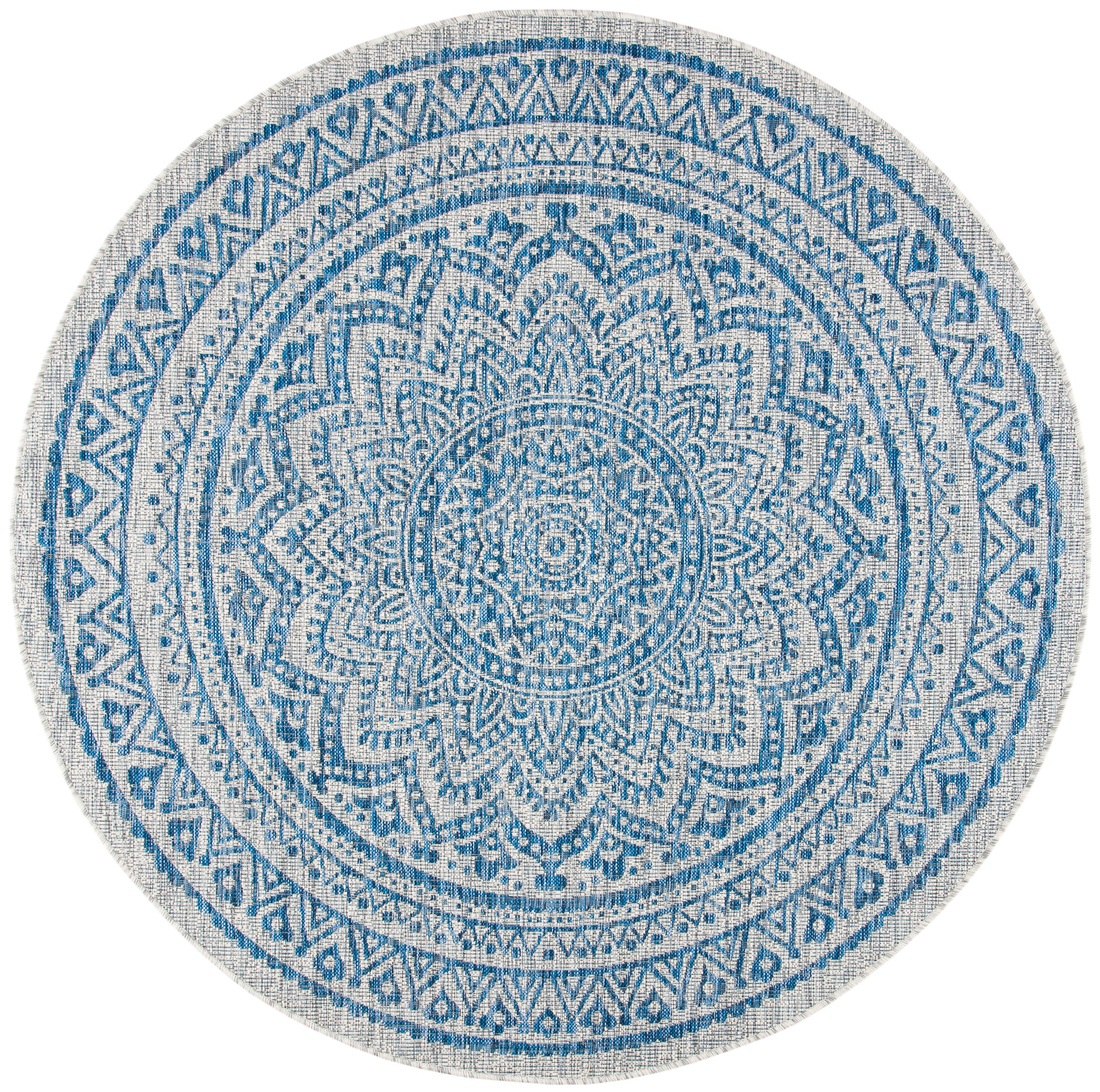 Safavieh Courtyard Cy8734 Light Grey/Blue Area Rug