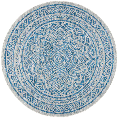 Safavieh Courtyard Cy8734 Light Grey/Blue Area Rug