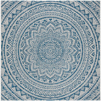 Safavieh Courtyard Cy8734 Light Grey/Blue Area Rug