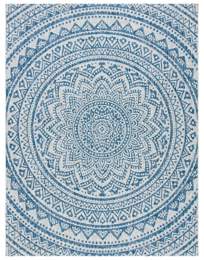 Safavieh Courtyard Cy8734 Light Grey/Blue Area Rug