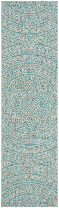 Safavieh Courtyard Cy8734 Light Grey/Aqua Area Rug