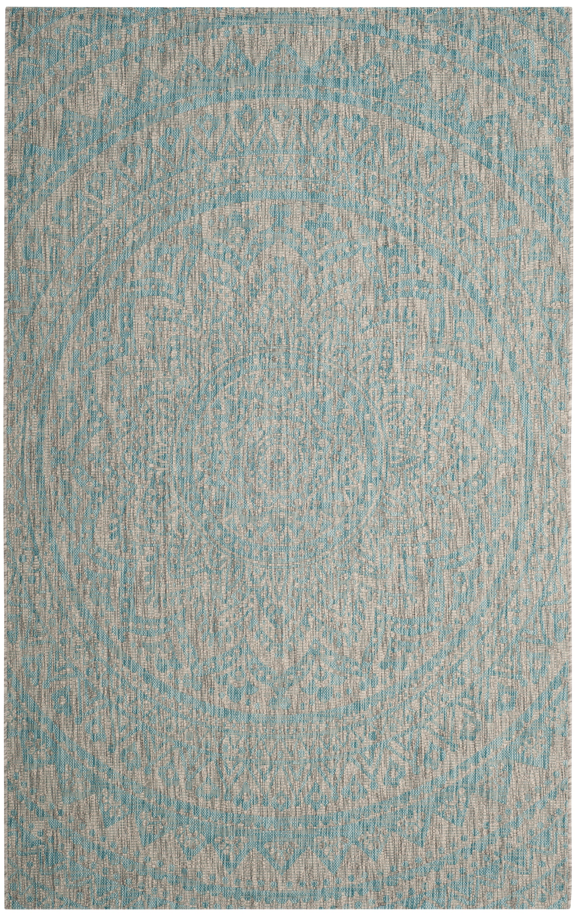 Safavieh Courtyard Cy8734 Light Grey/Aqua Area Rug