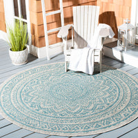 Safavieh Courtyard Cy8734 Light Grey/Aqua Area Rug