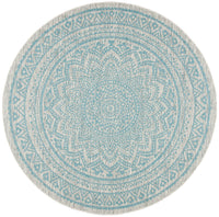 Safavieh Courtyard Cy8734 Light Grey/Aqua Area Rug