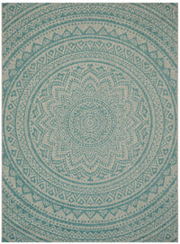 Safavieh Courtyard Cy8734 Light Grey/Aqua Area Rug