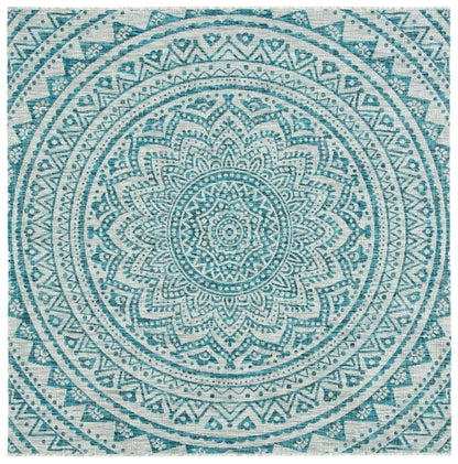 Safavieh Courtyard Cy8734 Light Grey/Teal Area Rug