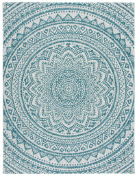 Safavieh Courtyard Cy8734 Light Grey/Teal Area Rug