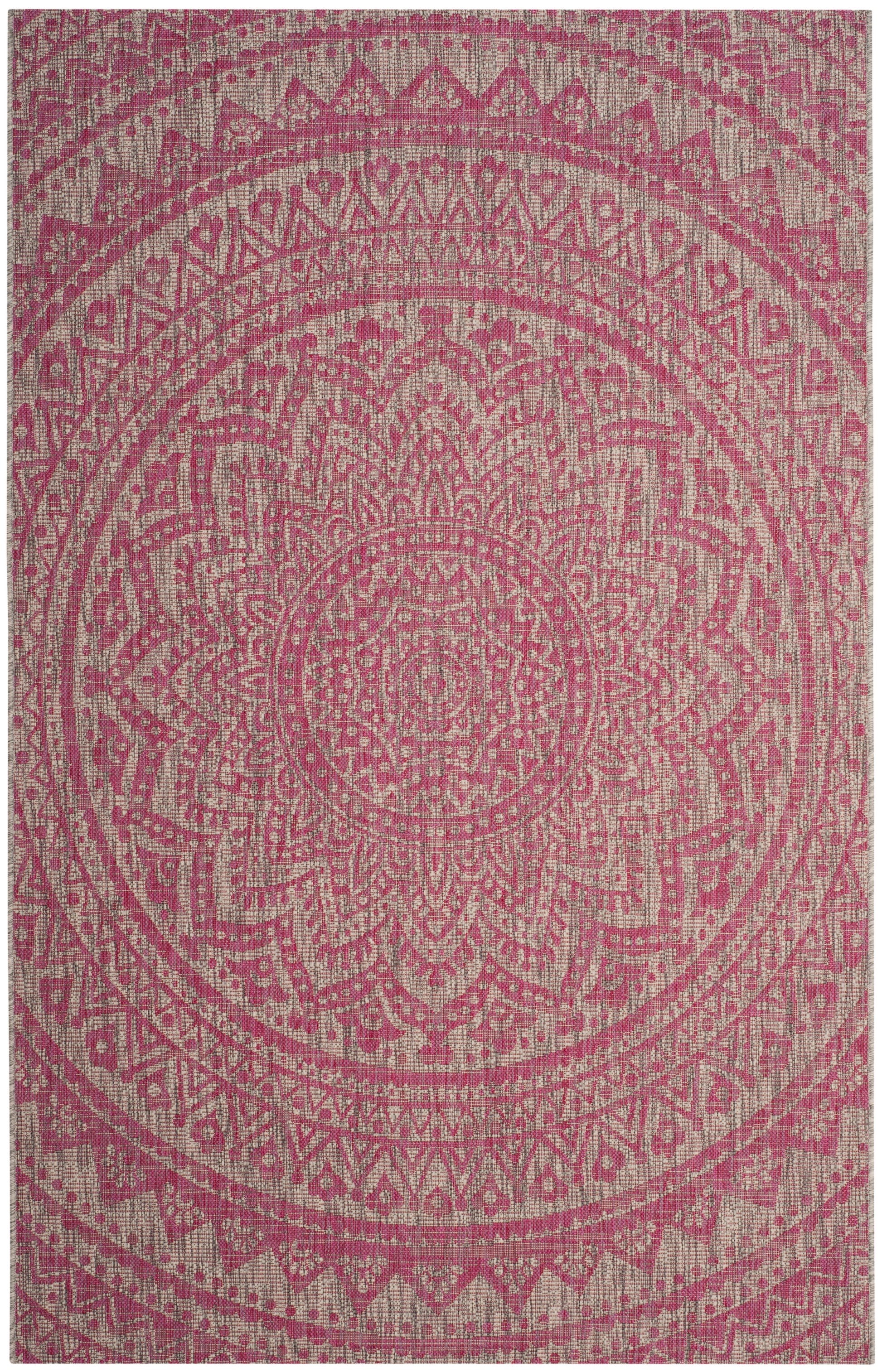 Safavieh Courtyard Cy8734 Light Grey/Fuchsia Area Rug