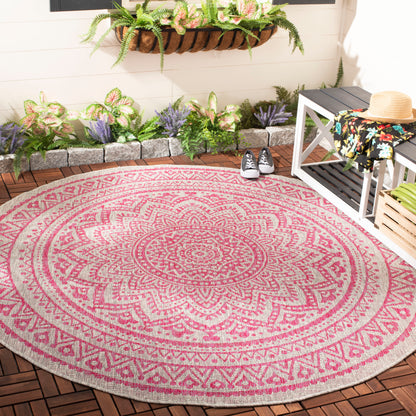 Safavieh Courtyard Cy8734 Light Grey/Fuchsia Area Rug