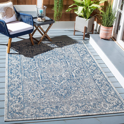 Safavieh Courtyard Cy8763-36812 Light Grey/Navy Area Rug