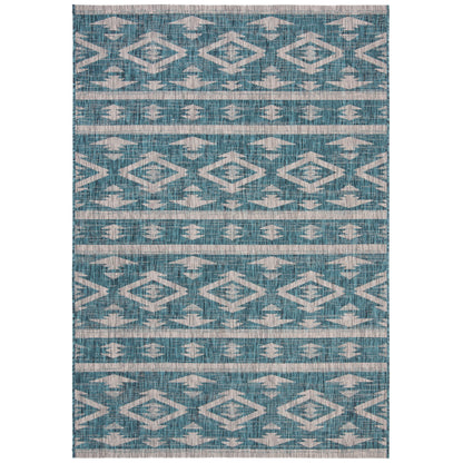 Safavieh Courtyard Cy8863-37221 Teal/Grey Area Rug