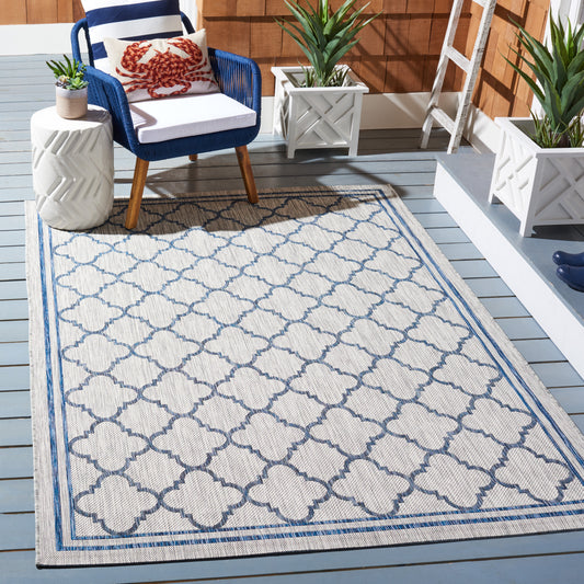 Safavieh Courtyard Cy8918-36812 Grey/Navy Area Rug