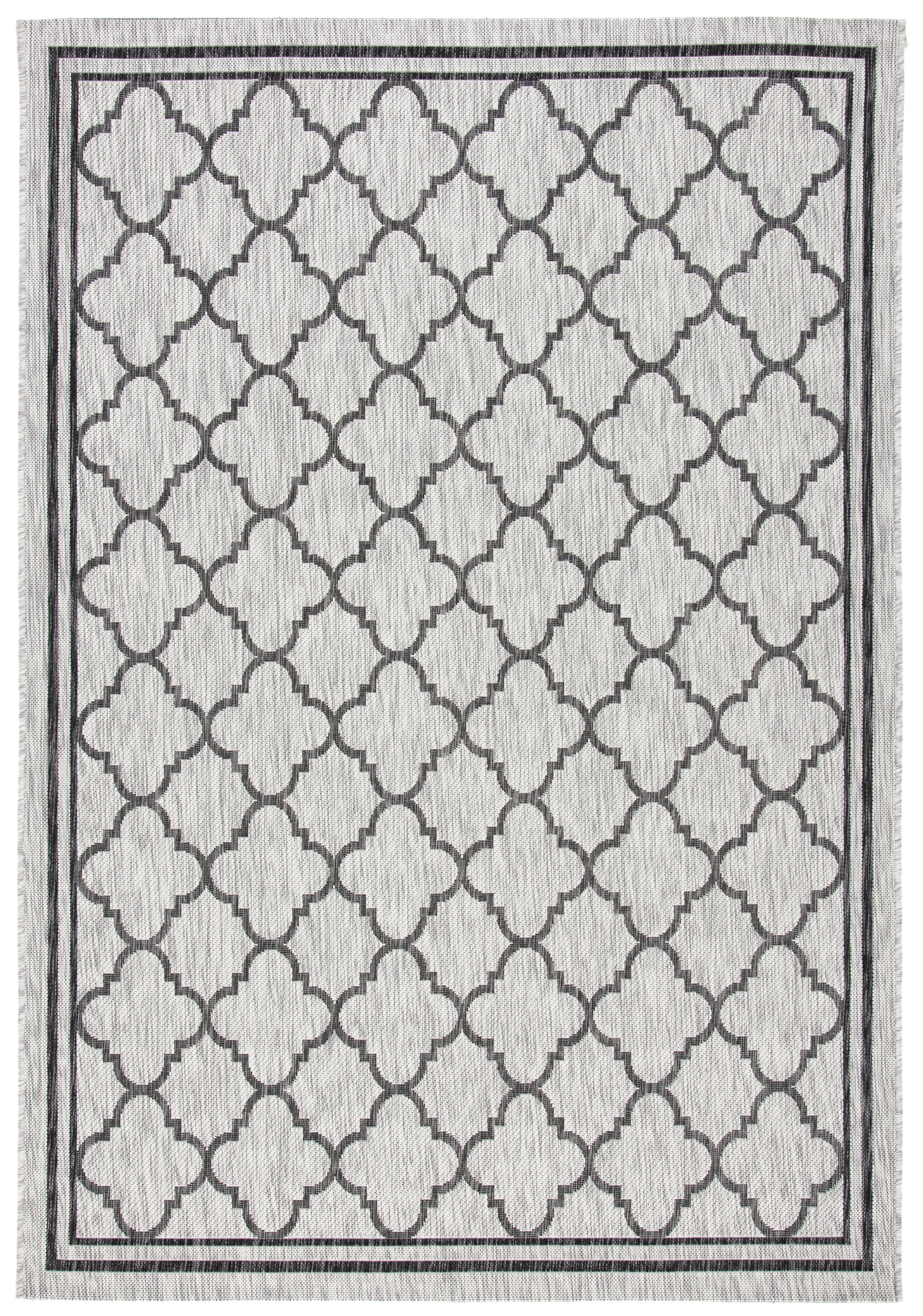 Safavieh Courtyard Cy8918-37612 Light Grey/Black Area Rug