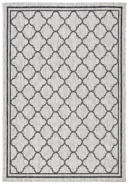 Safavieh Courtyard Cy8918-37612 Light Grey/Black Area Rug