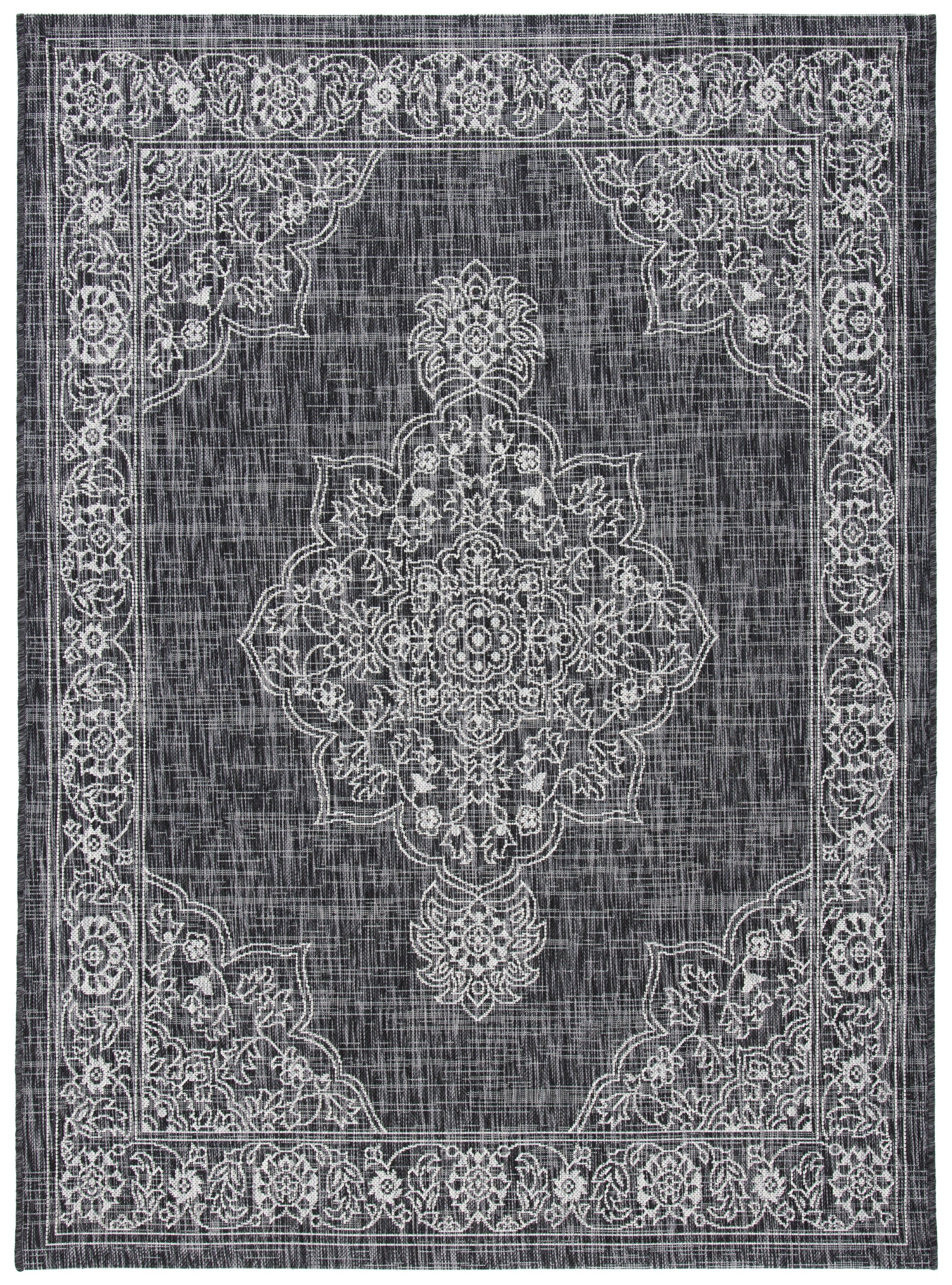 Safavieh Courtyard Cy8966-37621 Black/Grey Area Rug