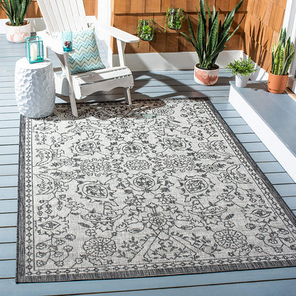 Safavieh Courtyard Cy8968-37612 Grey/Black Area Rug