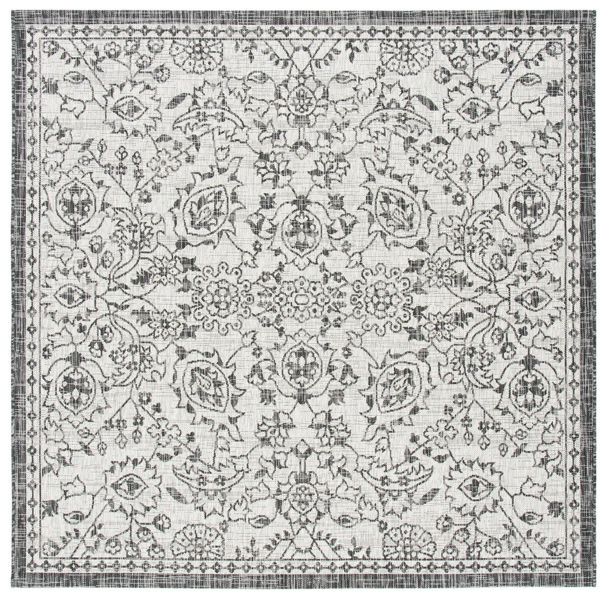 Safavieh Courtyard Cy8968-37612 Grey/Black Area Rug