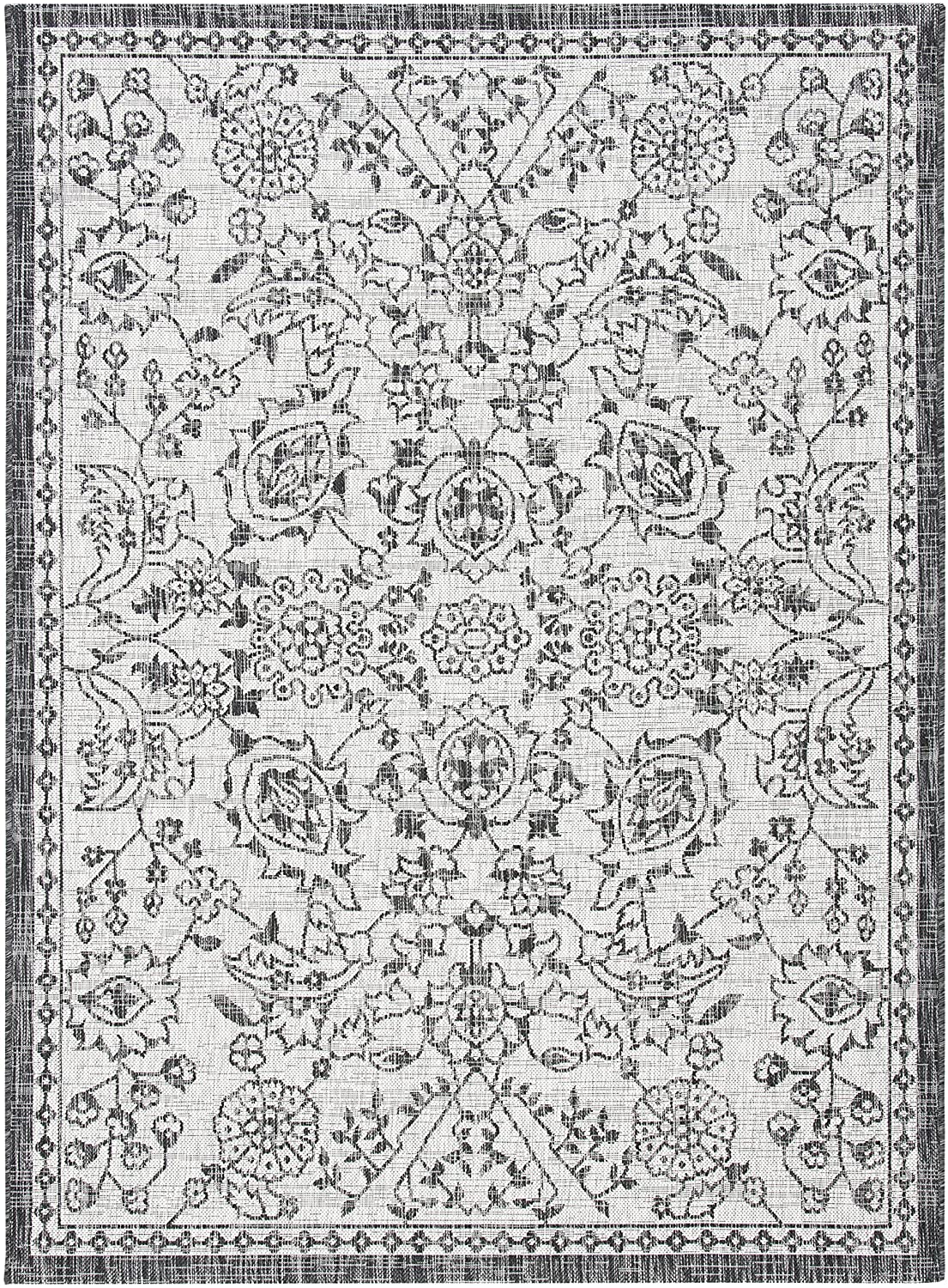 Safavieh Courtyard Cy8968-37612 Grey/Black Area Rug