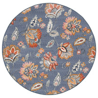 Liora Manne Canyon Ornamental Flower 9370/33 Navy Area Rug