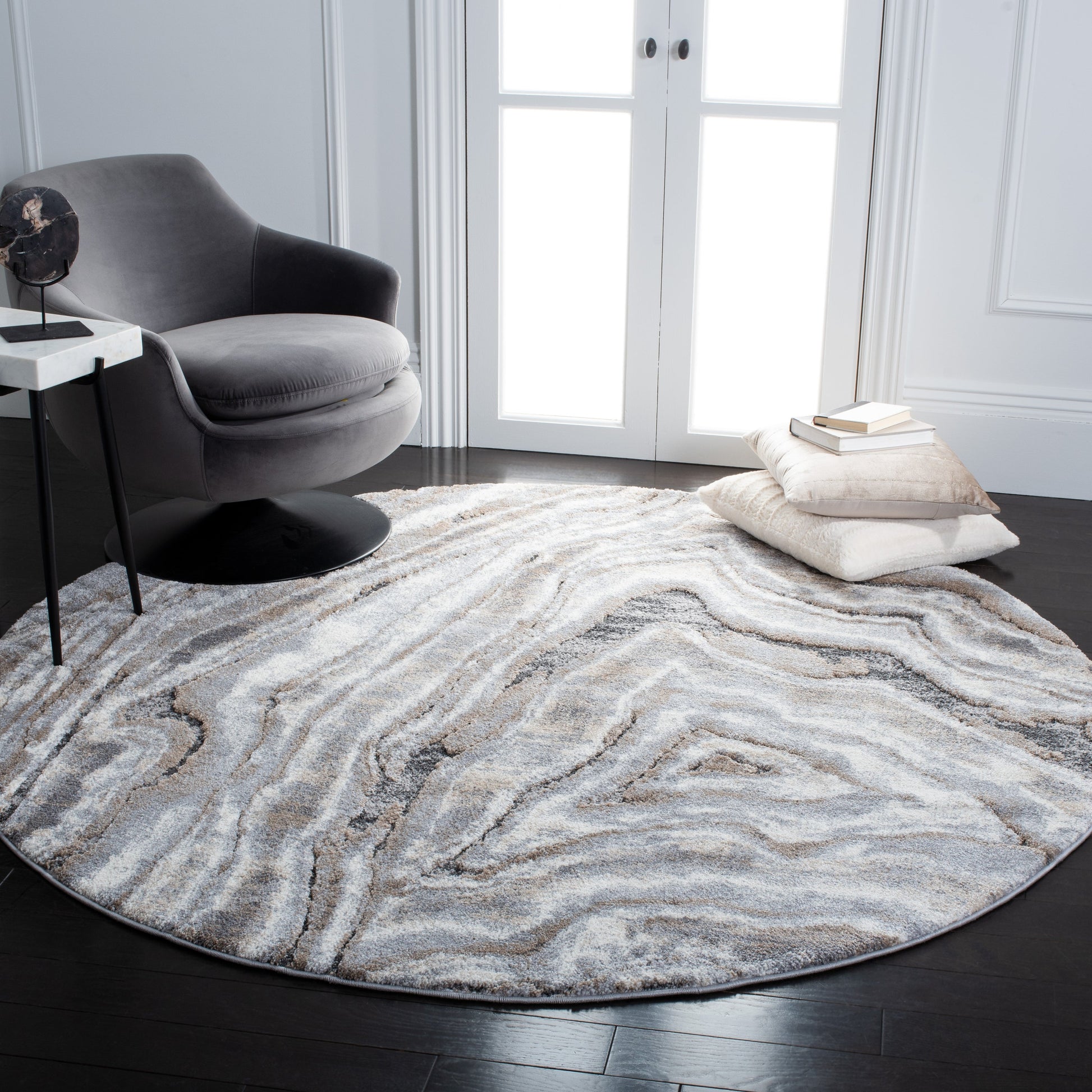 Safavieh Cyrus Shag Cyr116B Beige/Grey Area Rug