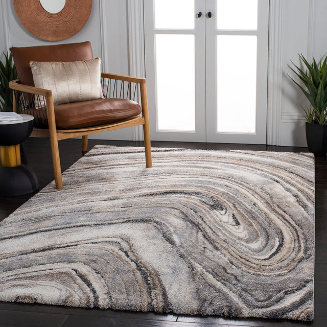 Safavieh Cyrus Shag Cyr132A Ivory/Grey Rugs.