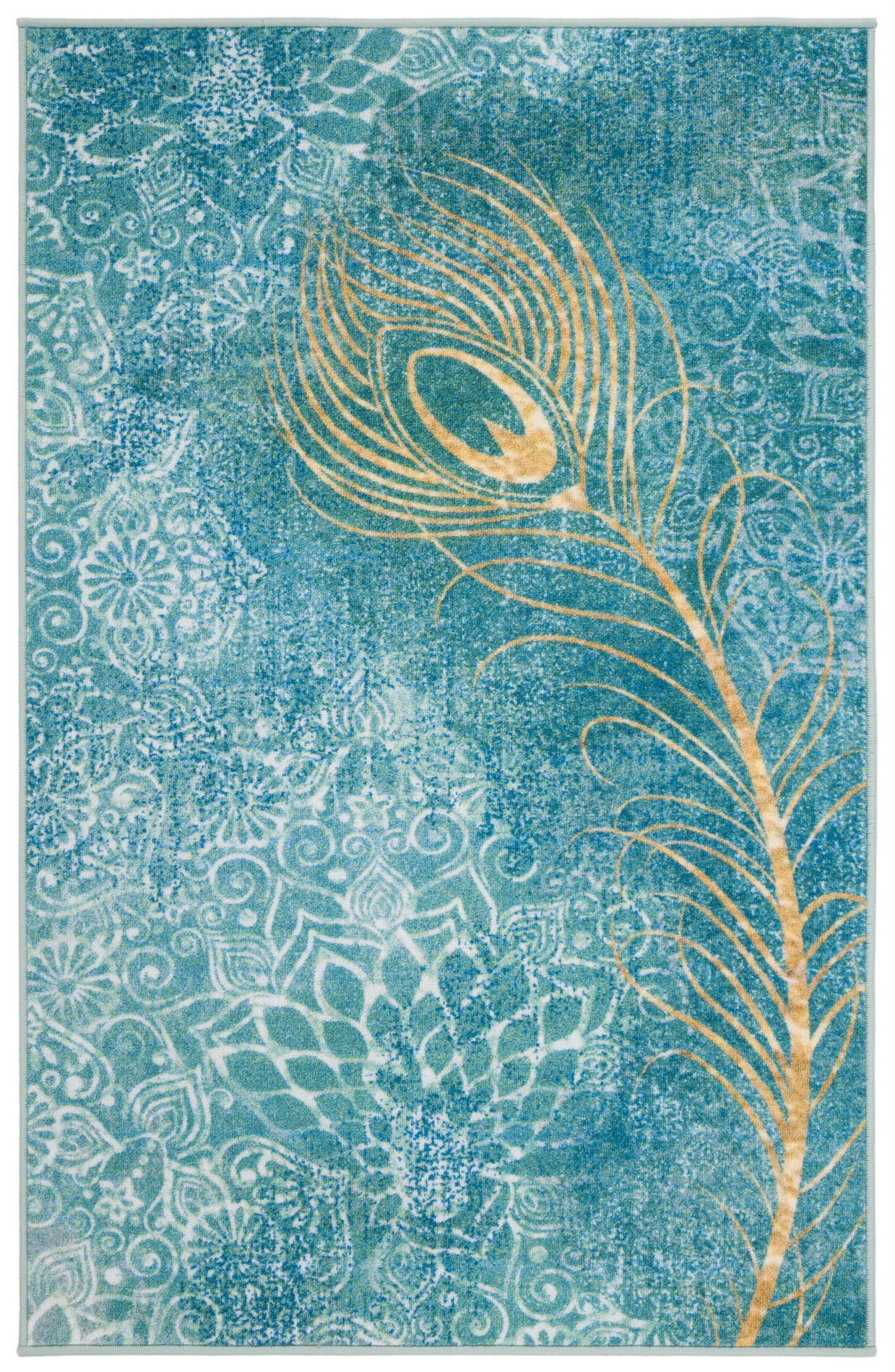 Safavieh Disney Rugs Dsn525K Turquoise/Gold Area Rug