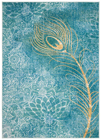 Safavieh Disney Rugs Dsn525K Turquoise/Gold Area Rug