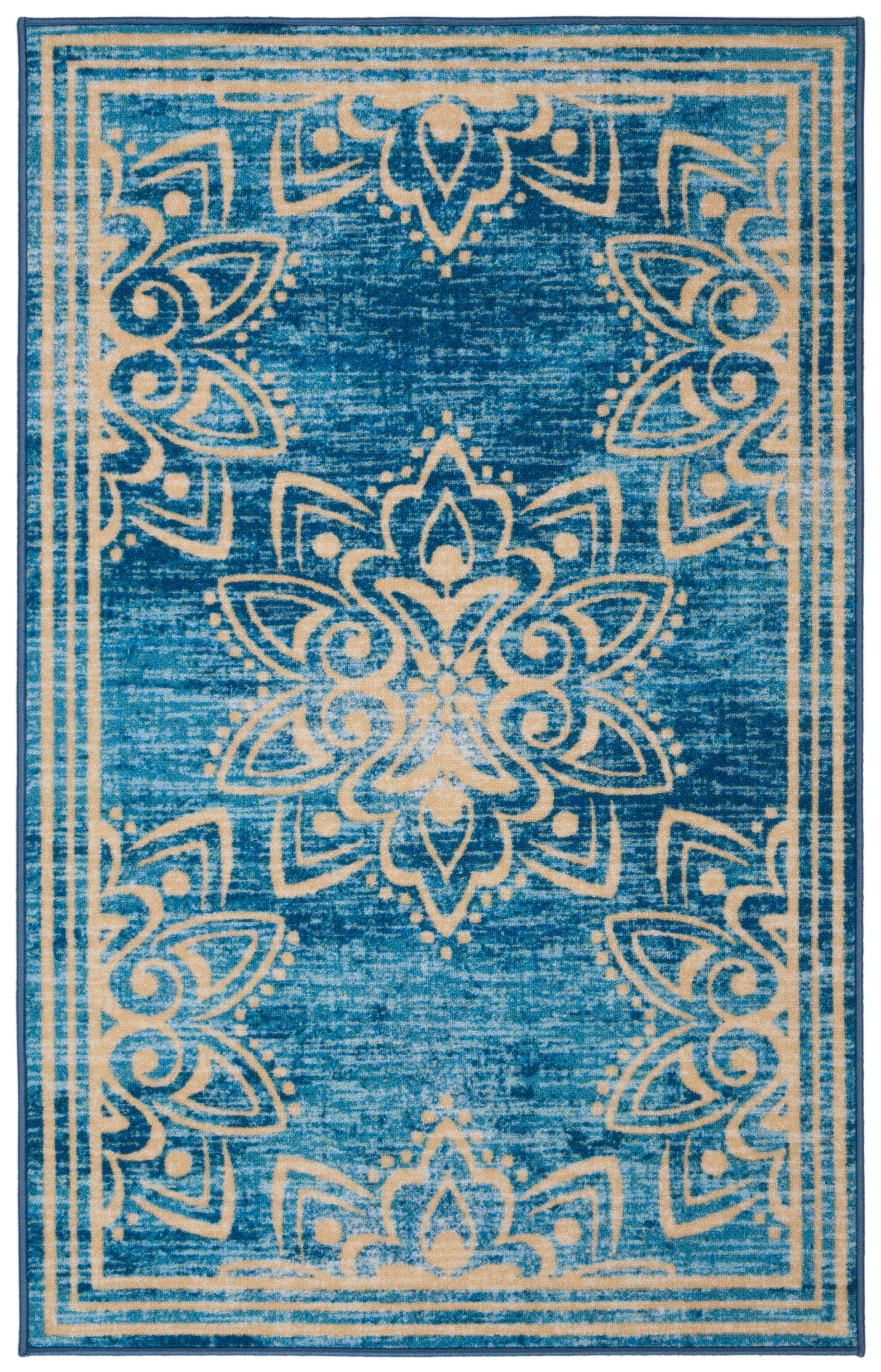 Safavieh Disney Rugs Dsn526K Turquoise/Gold Area Rug