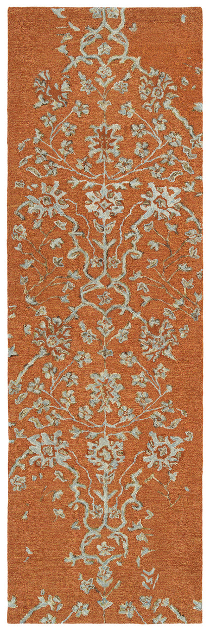 Kaleen Elijah Eli95-89 Orange, Paprika, Brown, Olive Area Rug