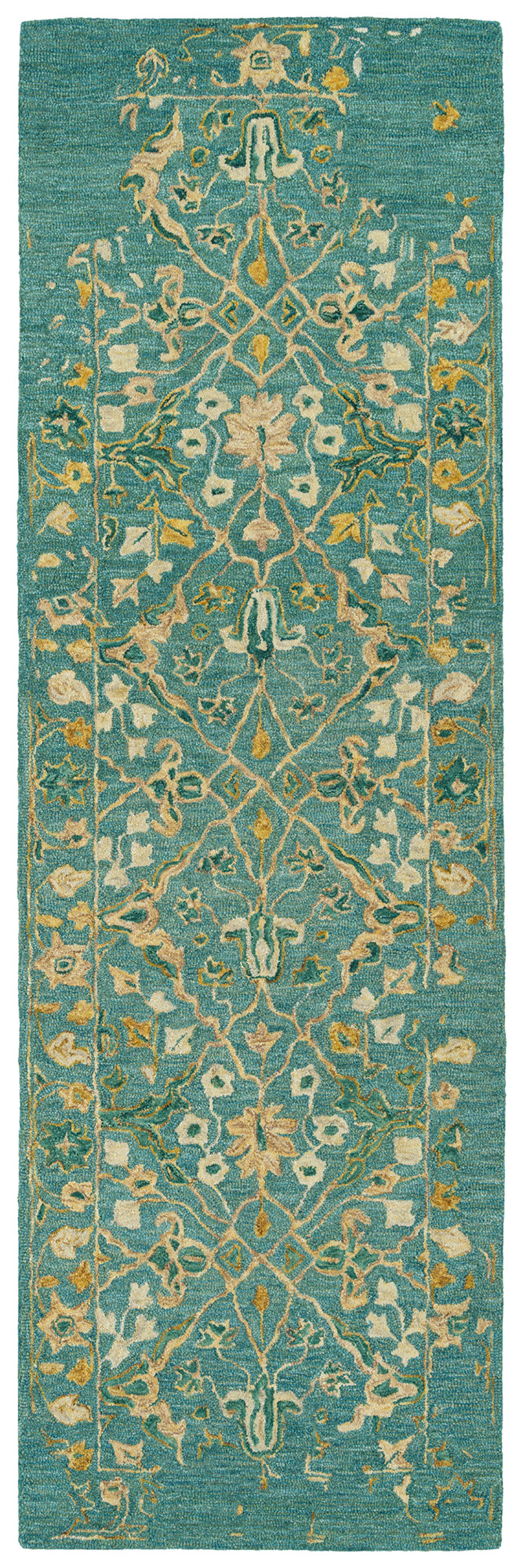 Kaleen Elijah Eli96-78 Turquoise, Emerald, Green, Gold Area Rug