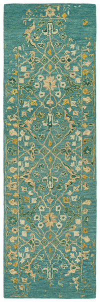 Kaleen Elijah Eli96-78 Turquoise, Emerald, Green, Gold Area Rug