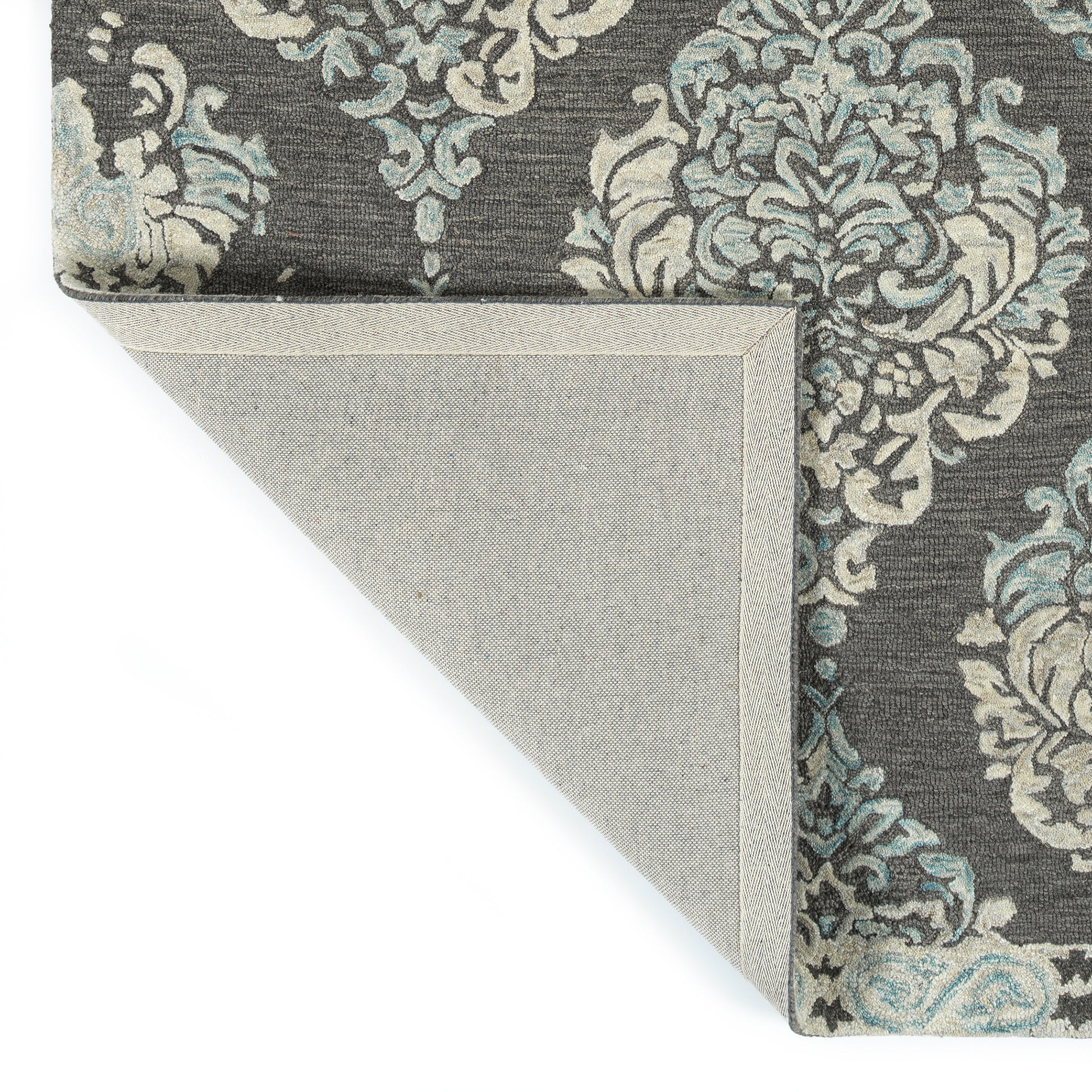 Kaleen Elijah Eli97-68 Graphite, Gray, Blue, Linen Area Rug