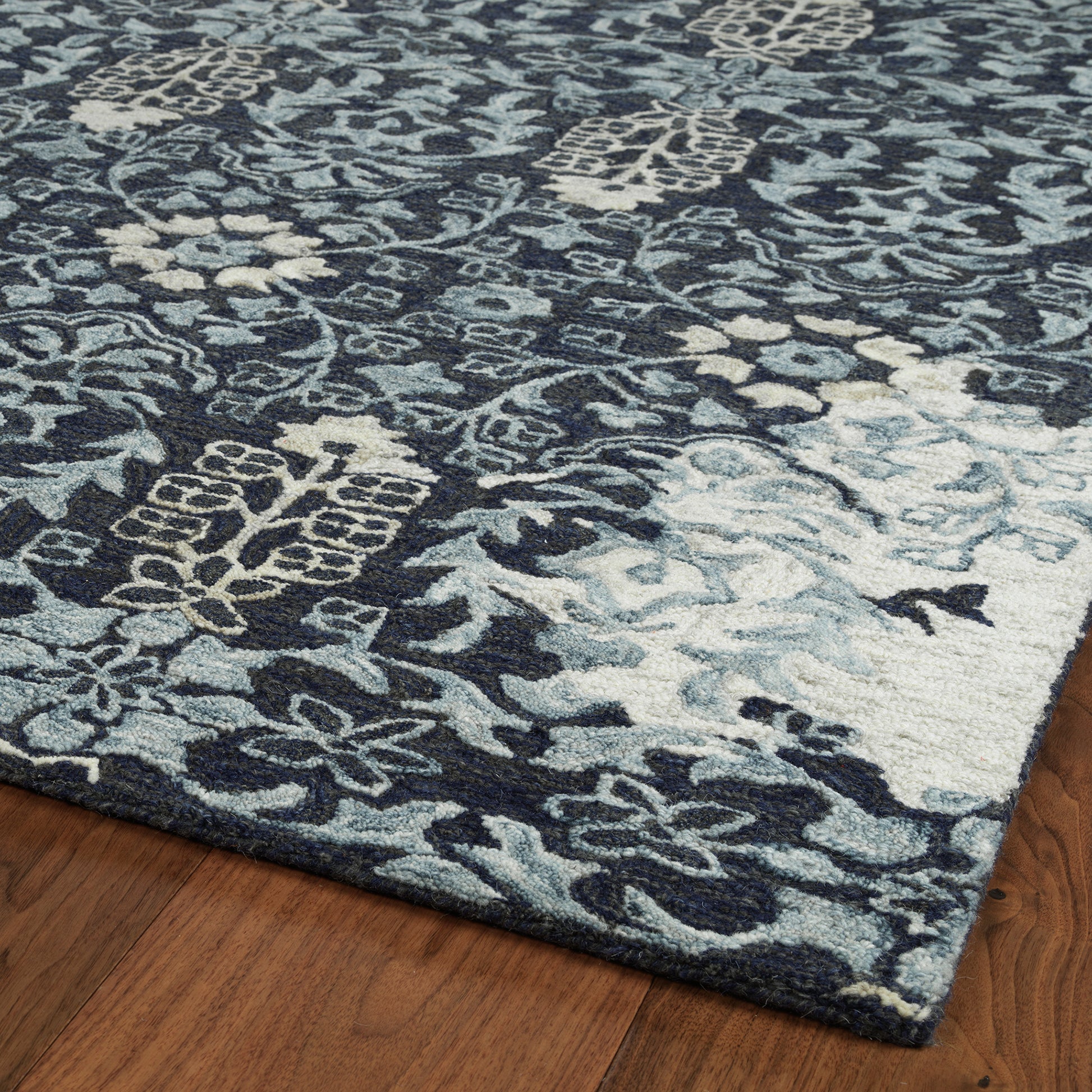 Kaleen Elijah Eli98-22 Navy, Charcoal, Denim, Linen Area Rug