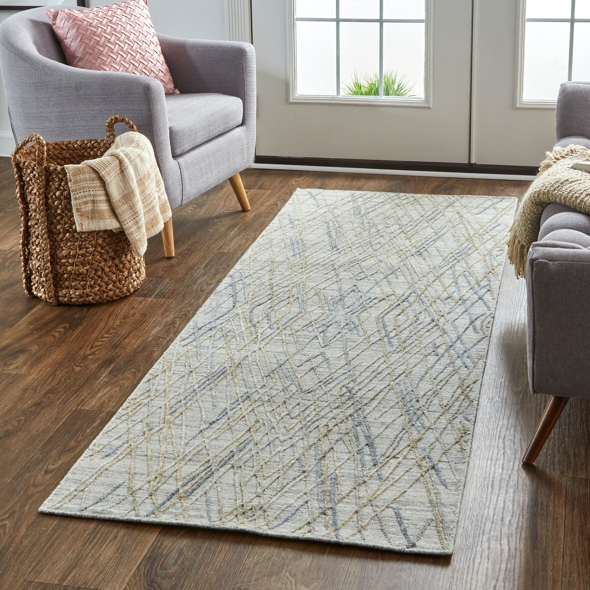 Feizy Elias 6589F Gray/Taupe Area Rug