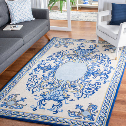 Safavieh Empire Em601M Blue/Ivory Area Rug