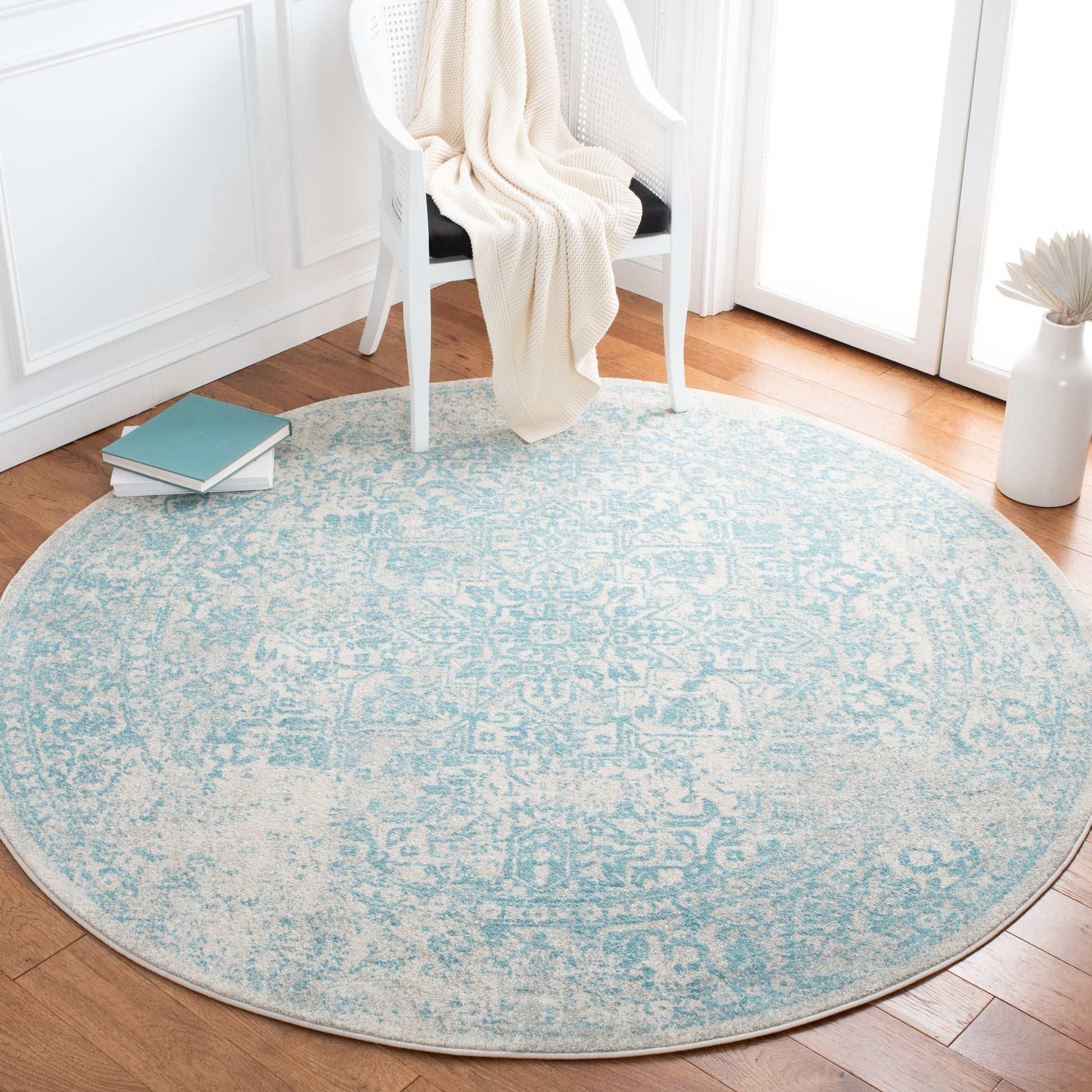 Safavieh Evoke Evk256J Ivory/Aqua Area Rug