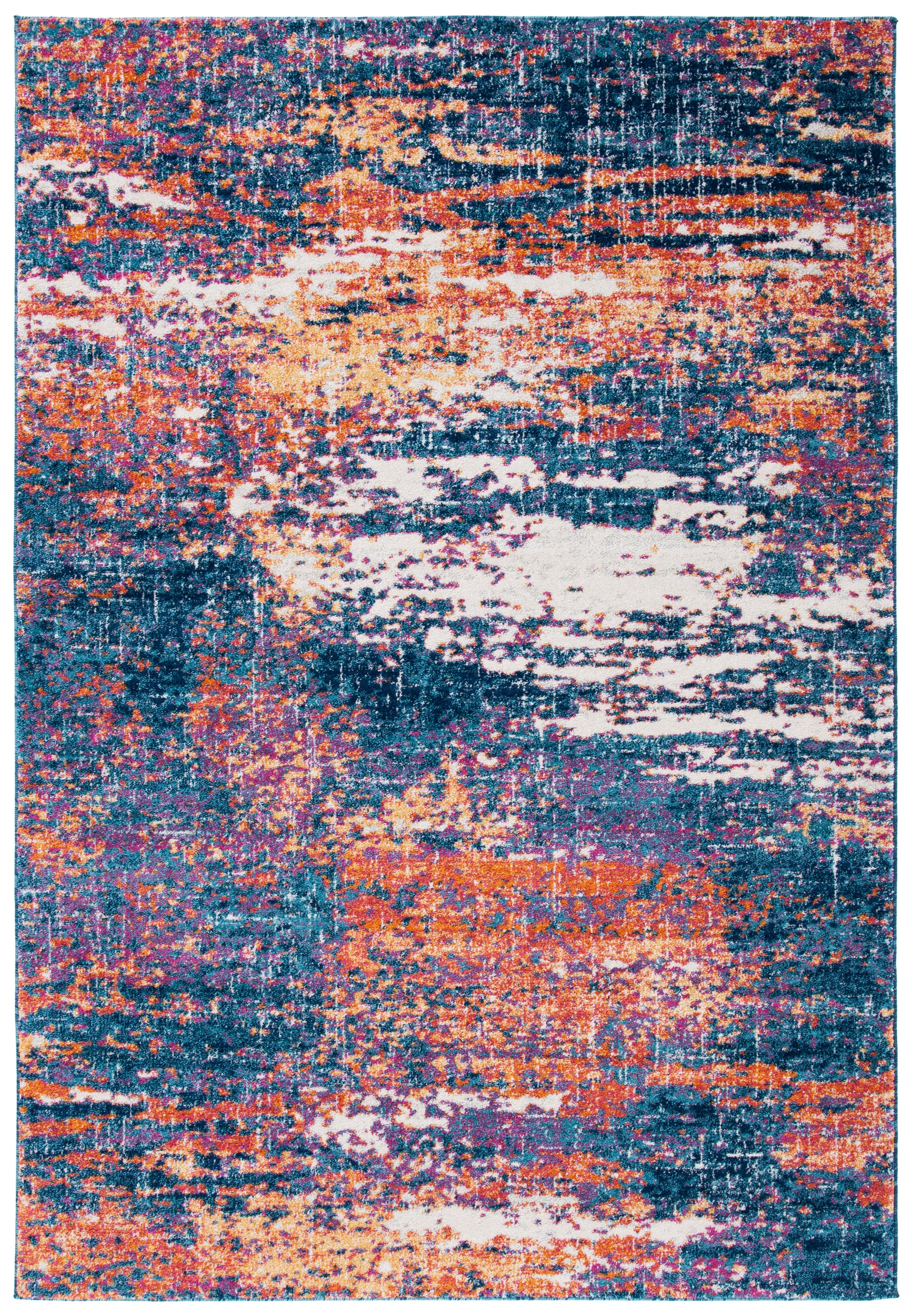 Safavieh Evoke Evk272N Navy/Orange Area Rug