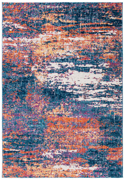 Safavieh Evoke Evk272N Navy/Orange Area Rug