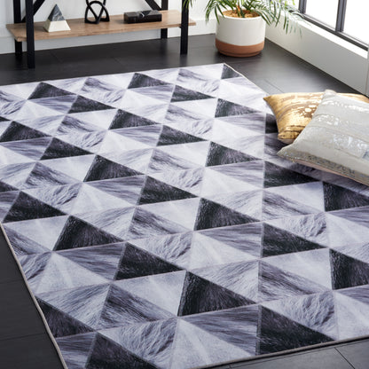 Safavieh Faux Hide Fah545F Light Grey/Dark Grey Area Rug