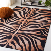 Safavieh Faux Hide Fah547P Light Orange/Black Area Rug