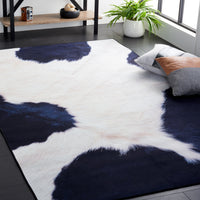 Safavieh Faux Hide Fah548A Ivory/Dark Blue Area Rug