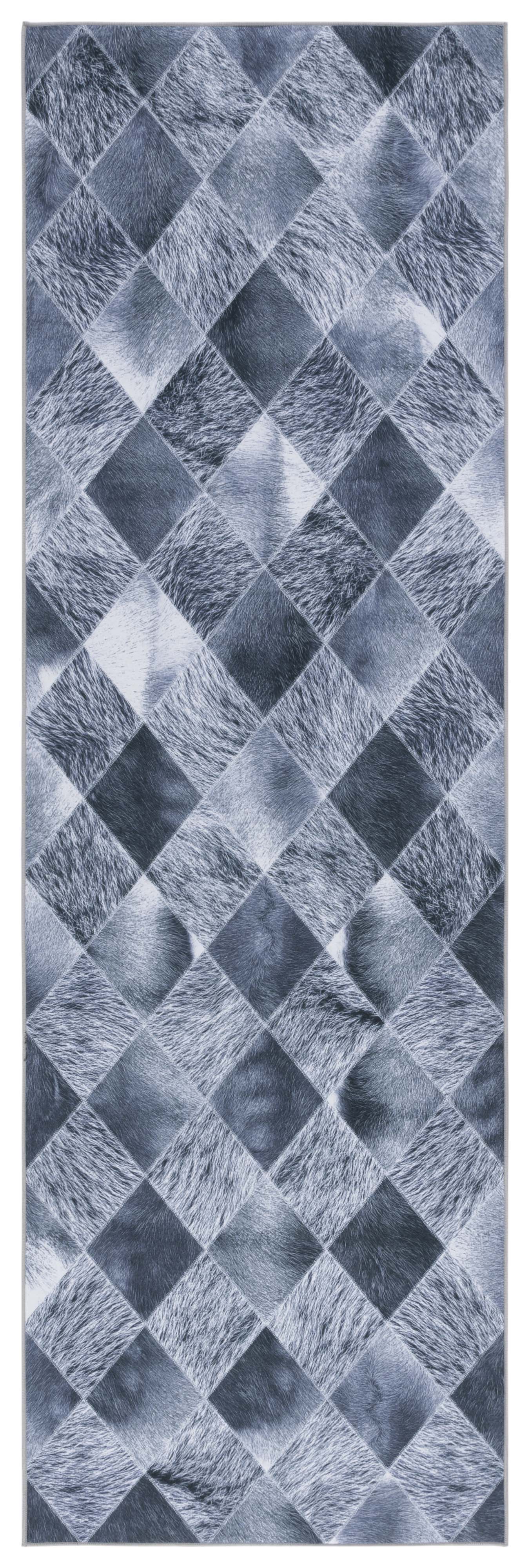 Safavieh Faux Hide Fah550G Grey/Dark Grey Area Rug